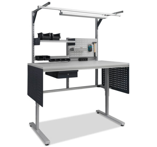 ERGO-line Montagetisch ERGO-Light 2 mit Ablagen und Licht {{brizy_dc_image_alt imageSrc=